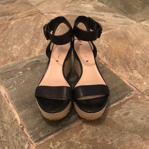 Via Sigia black wedges/espadrilles